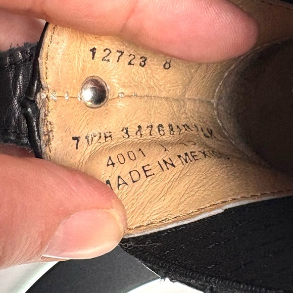 Frye Black Leather Ankle Boots | 7.5 - Picture 3 of 7